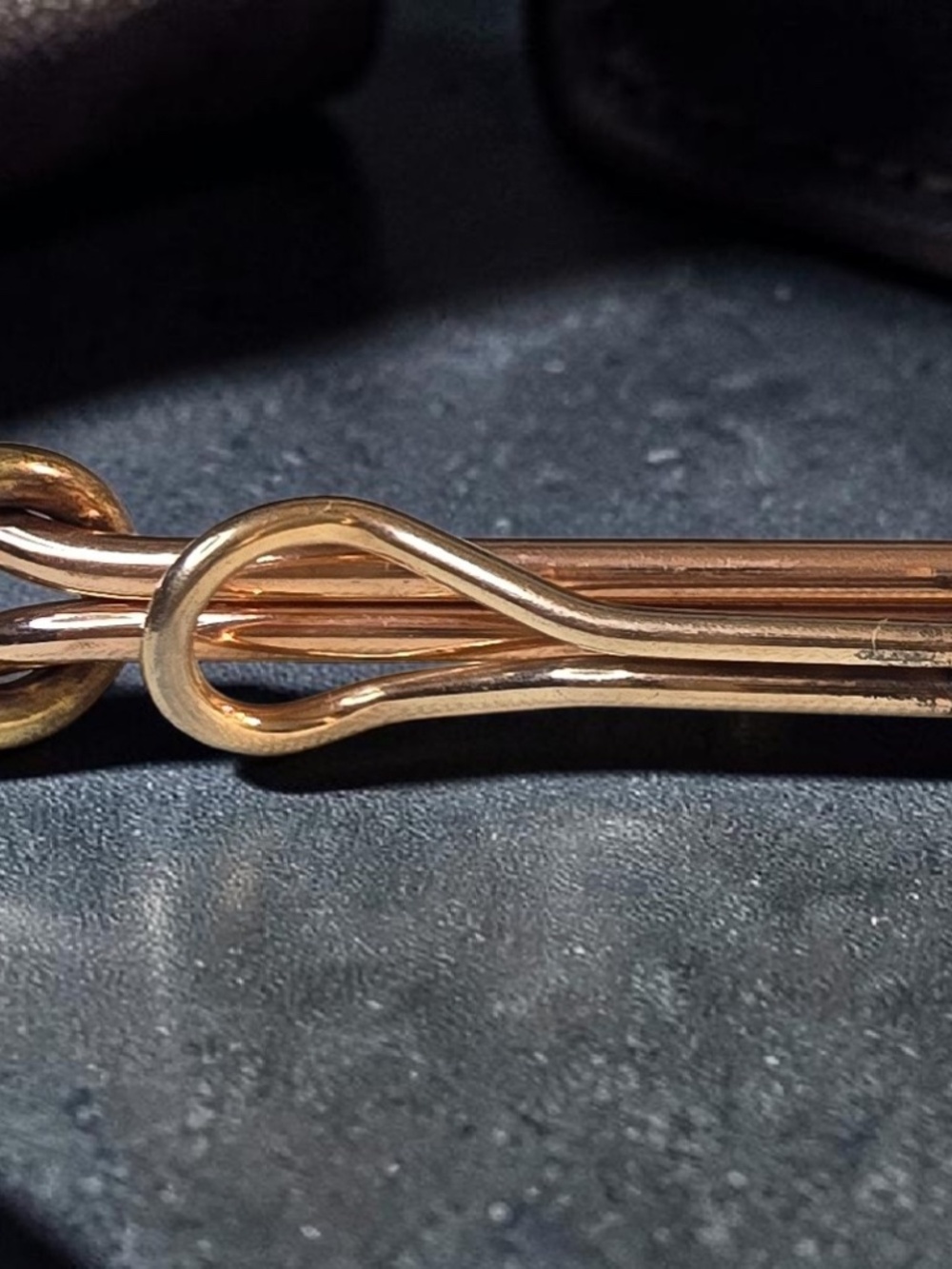 Vintage Retro Tie Clip and Tie Bar Set in Two Tone Plated Metal - Picture 8 of 14
